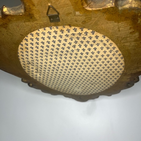 Vintage 19th century Gold Ornate Wall Mirror with 2 candles holder - Picture 3 of 5